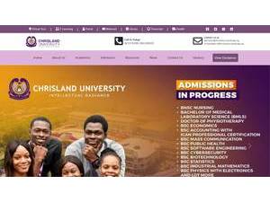 Chrisland University's Website Screenshot