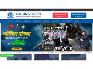 के.के. विश्वविद्यालय's Website Screenshot