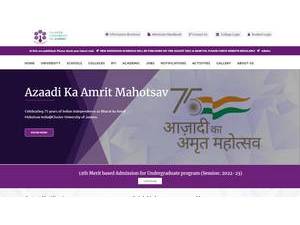 Cluster University of Jammu's Website Screenshot