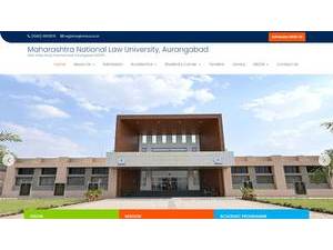 महाराष्ट्र राष्ट्रीय विधी विद्यापीठ, औरंगाबाद's Website Screenshot
