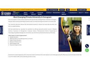 Starex University's Website Screenshot
