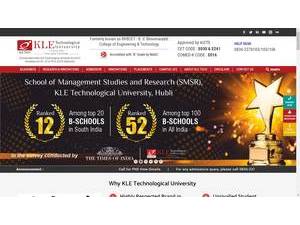 KLE Technological University's Website Screenshot