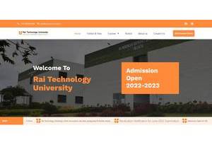 Rai Technology University's Website Screenshot