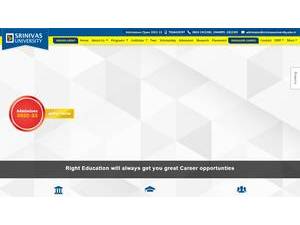 Srinivas University's Website Screenshot
