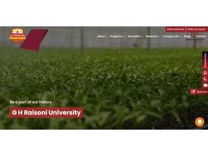 G.H. Raisoni University's Website Screenshot