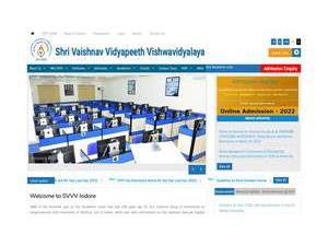 श्री वैष्णव विद्यापीठ विश्वविद्यालय's Website Screenshot