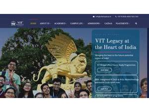 VIT Bhopal University's Website Screenshot