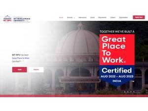 डॉ. विश्वनाथ कराड एम.आय.टी. विश्वशांती विद्यापीठ's Website Screenshot