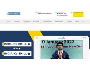 Bhartiya Skill Development University's Website Screenshot
