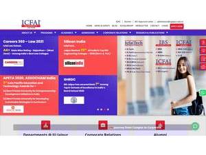 ICFAI University, Jaipur's Website Screenshot