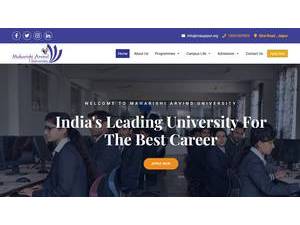 महर्षि अरविंद विश्वविद्यालय, जयपुर's Website Screenshot