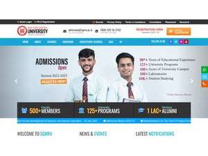 श्री गुरु राम राय विश्वविद्यालय's Website Screenshot