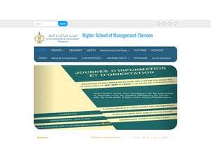 Graduate School of Management of Tlemcen's Website Screenshot