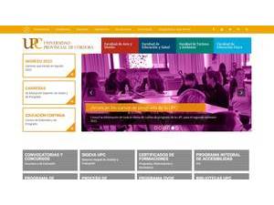 Provincial University of Córdoba's Website Screenshot