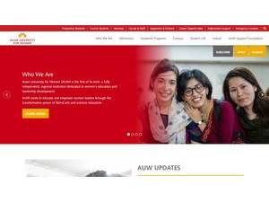 Asian University for Women's Website Screenshot