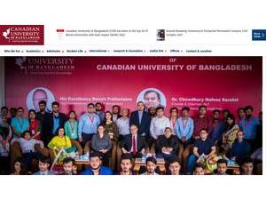 কানাডিয়ান ইউনিভার্সিটি অব বাংলাদেশ's Website Screenshot