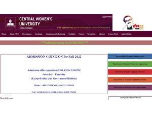 Central Women's University's Website Screenshot