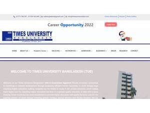 টাইমস বিশ্ববিদ্যালয় বাংলাদেশ's Website Screenshot
