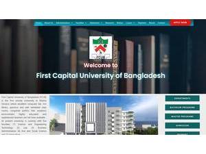 ফ্রাস্ট ক্যাপিটাল ইউনিভার্সিটি অব দ্য বাংলাদেশ's Website Screenshot