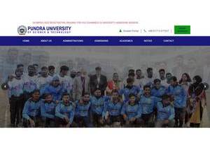 বিজ্ঞান ও প্রযুক্তি বিশ্ববিদ্যালয় পুন্ড্র's Website Screenshot