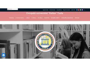 Evropski univerzitet Kallos Tuzla's Website Screenshot