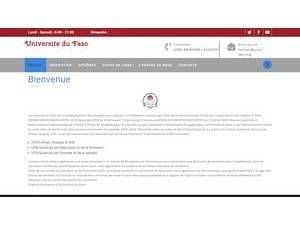 Université du Faso's Website Screenshot