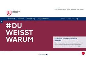 Universität Bremen's Website Screenshot