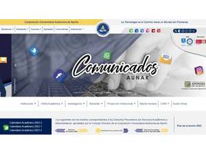 Corporacion Universitaria Autonoma de Nariño's Website Screenshot