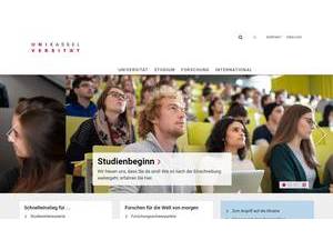 Universität Kassel's Website Screenshot