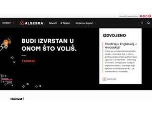 Algebra University College's Website Screenshot