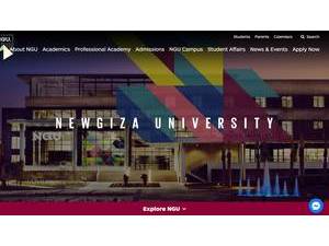 New Giza University's Website Screenshot