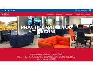 American University of Malta's Website Screenshot