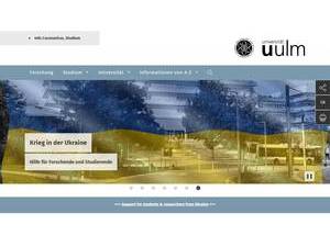 Universität Ulm's Website Screenshot