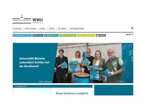 University of Münster's Website Screenshot