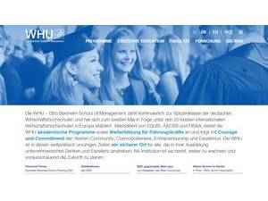 WHU - Otto Beisheim School of Management's Website Screenshot