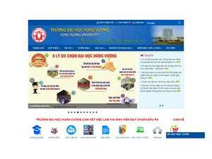 Trường Đại học Hùng Vương's Website Screenshot