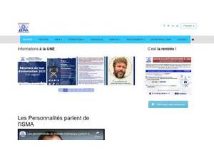 Institut Supérieur des Métiers de l'Audiovisuel's Website Screenshot