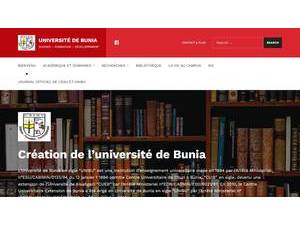 Université de Bunia's Website Screenshot