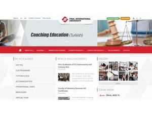 Final International University's Website Screenshot