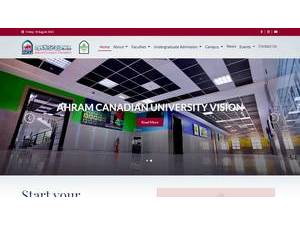 جامعة الاهرام الكندية's Website Screenshot