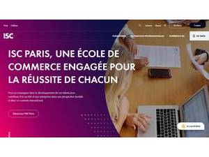ISC Paris Business School's Website Screenshot