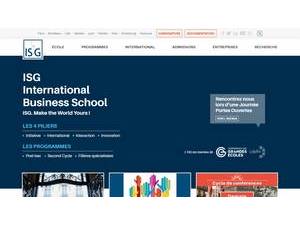 ISG Business School's Website Screenshot