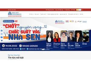 Trường Đại học Hoa Sen's Website Screenshot