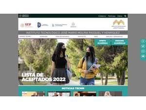 José Mario Molina Pasquel and Henríquez Technological Institute's Website Screenshot