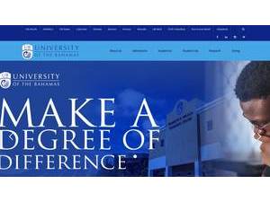 University of The Bahamas's Website Screenshot