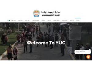 كليـة اليرمـوك الجامعـة's Website Screenshot