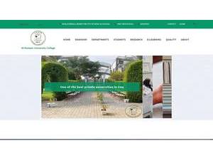 كلية الحسين الجامعة's Website Screenshot