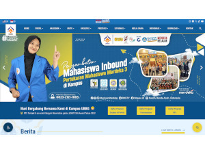 Universitas Bina Bangsa Getsempena's Website Screenshot