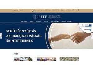 Eötvös Loránd University's Website Screenshot