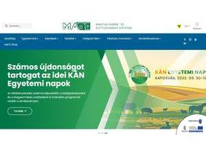 Hungarian University of Agriculture and Life Sciences's Website Screenshot